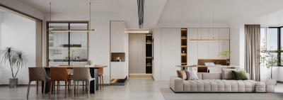 现代客餐厅3D模型下载